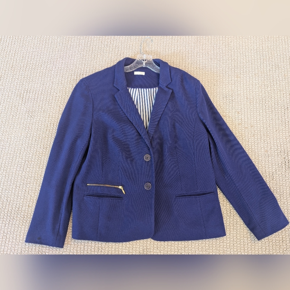 Chico's Purple Two-Button Blazer - image 1